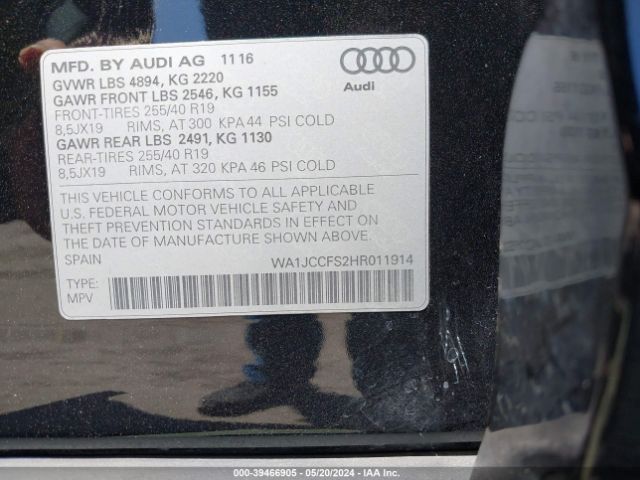 Photo 8 VIN: WA1JCCFS2HR011914 - AUDI Q3 