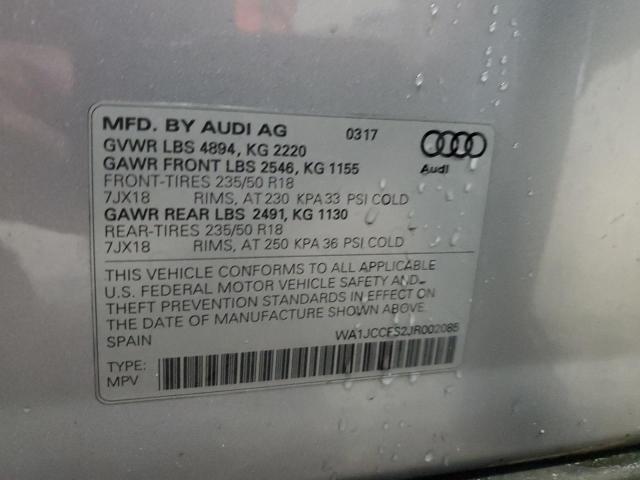 Photo 13 VIN: WA1JCCFS2JR002085 - AUDI Q3 PREMIUM 