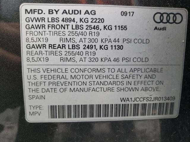 Photo 11 VIN: WA1JCCFS2JR013409 - AUDI Q3 PREMIUM 