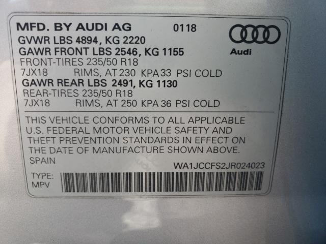 Photo 9 VIN: WA1JCCFS2JR024023 - AUDI Q3 PREMIUM 