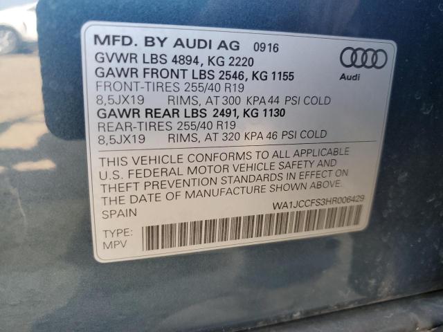 Photo 12 VIN: WA1JCCFS3HR006429 - AUDI Q3 PREMIUM 