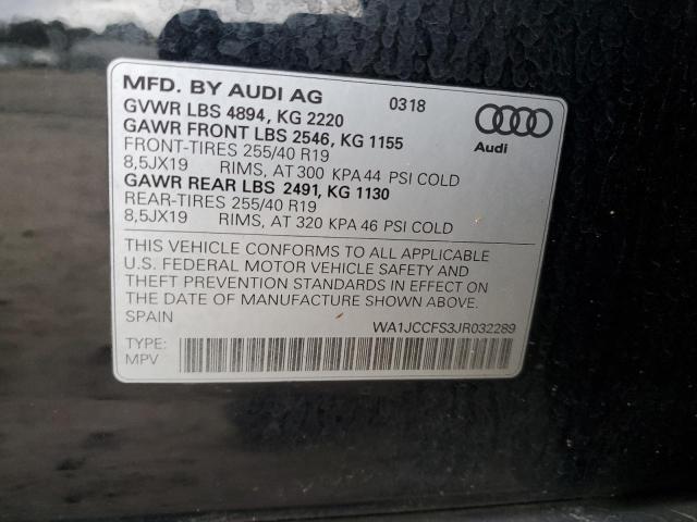 Photo 12 VIN: WA1JCCFS3JR032289 - AUDI Q3 PREMIUM 