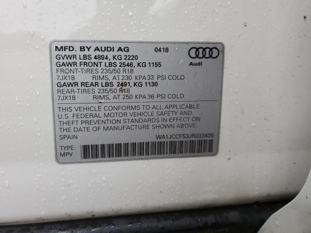 Photo 12 VIN: WA1JCCFS3JR033426 - AUDI Q3 PREMIUM 