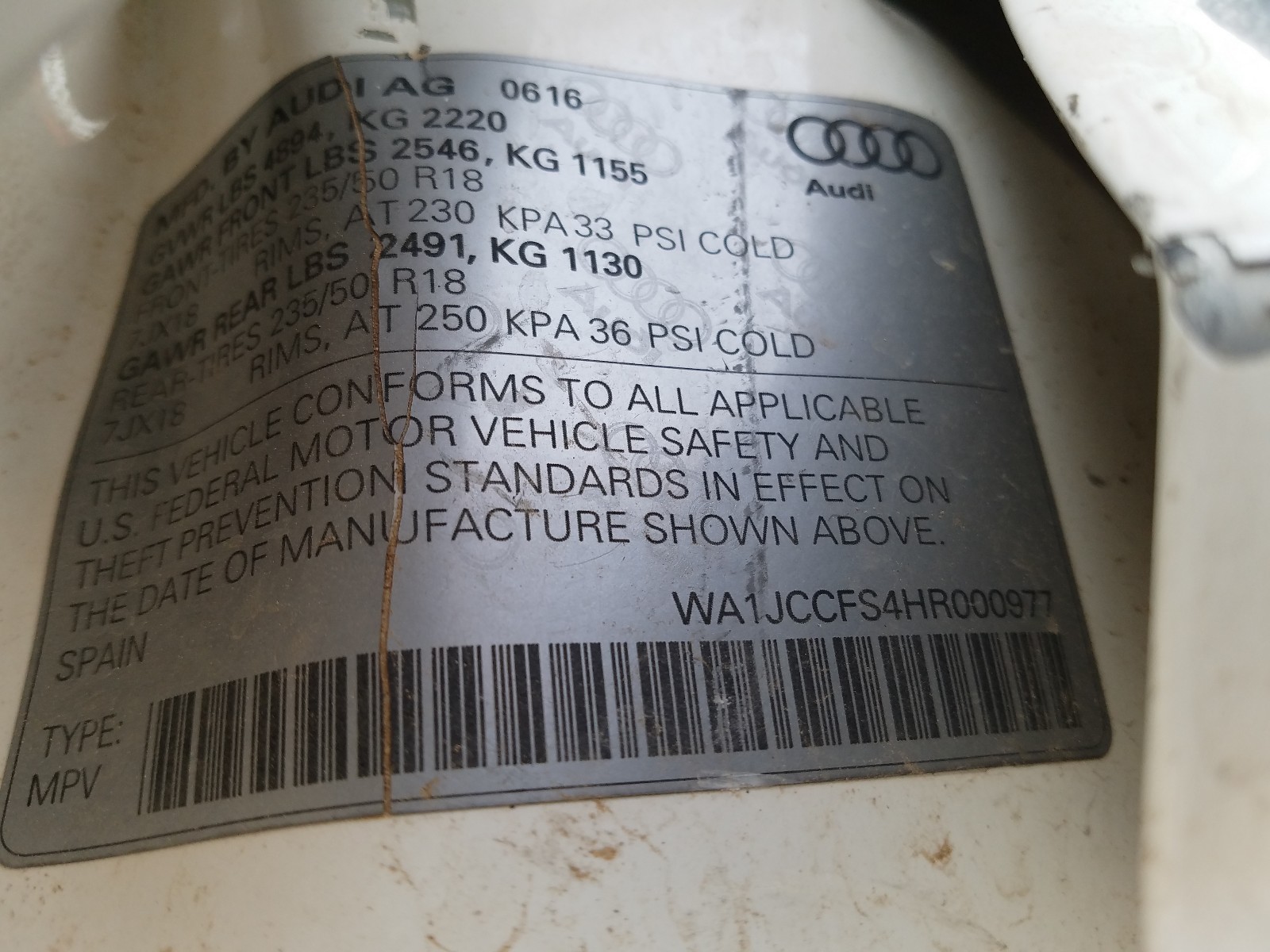 Photo 9 VIN: WA1JCCFS4HR000977 - AUDI Q3 PREMIUM 