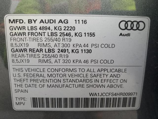 Photo 12 VIN: WA1JCCFS4HR009971 - AUDI Q3 