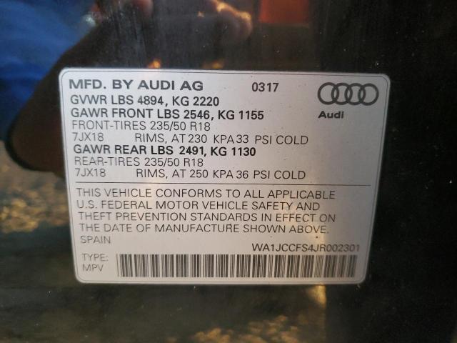 Photo 12 VIN: WA1JCCFS4JR002301 - AUDI Q3 PREMIUM 