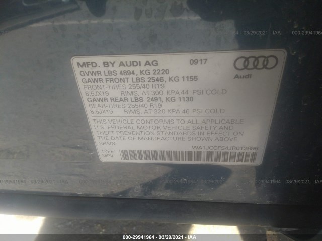 Photo 8 VIN: WA1JCCFS4JR012696 - AUDI Q3 