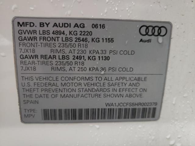 Photo 9 VIN: WA1JCCFS5HR002379 - AUDI Q3 PREMIUM 