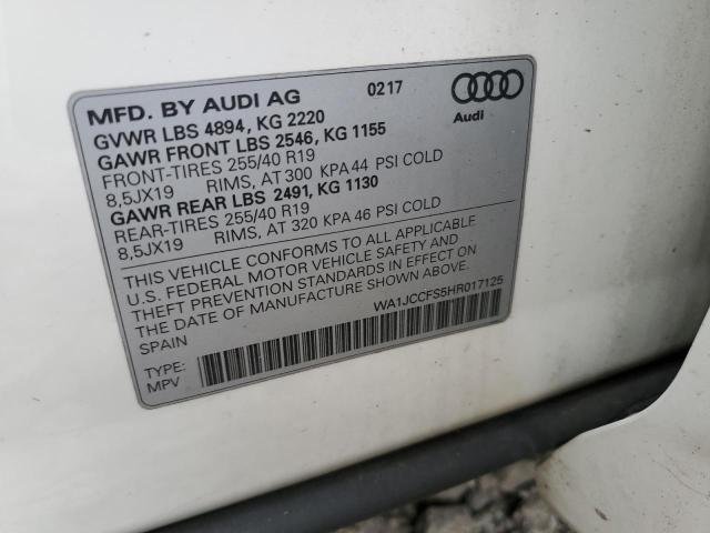 Photo 11 VIN: WA1JCCFS5HR017125 - AUDI Q3 PREMIUM 