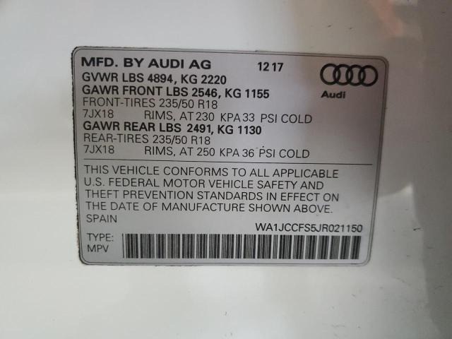 Photo 12 VIN: WA1JCCFS5JR021150 - AUDI Q3 PREMIUM 