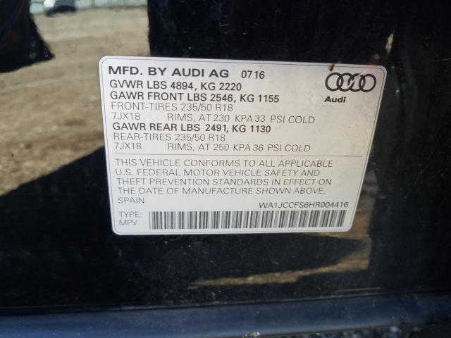 Photo 9 VIN: WA1JCCFS6HR004416 - AUDI Q3 