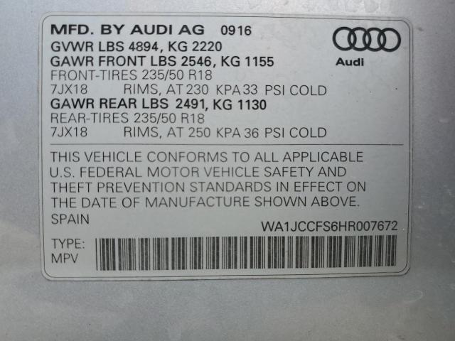 Photo 13 VIN: WA1JCCFS6HR007672 - AUDI Q3 PREMIUM 