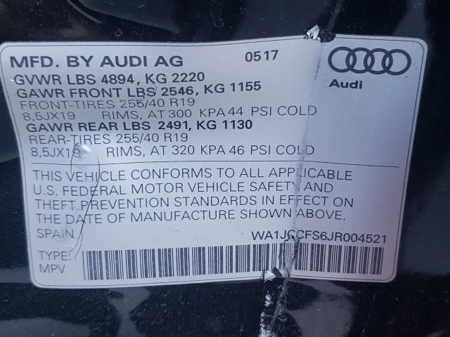 Photo 9 VIN: WA1JCCFS6JR004521 - AUDI Q3 PREMIUM 