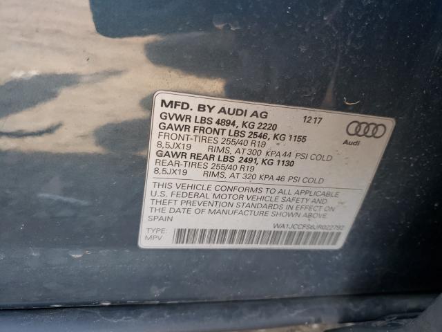 Photo 9 VIN: WA1JCCFS6JR022792 - AUDI Q3 