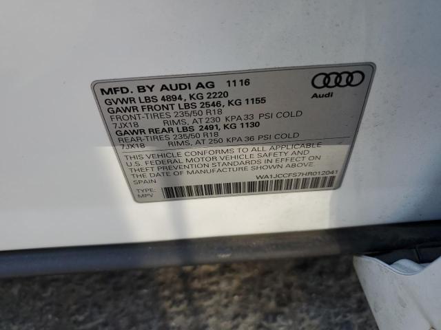 Photo 9 VIN: WA1JCCFS7HR012041 - AUDI Q3 PREMIUM 