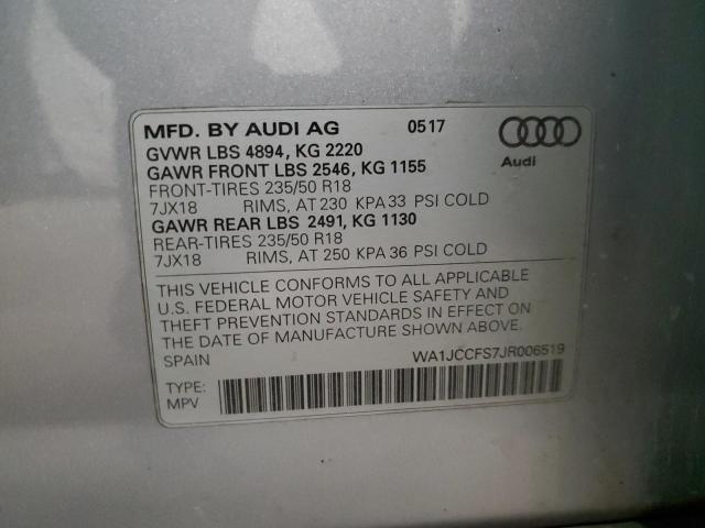 Photo 9 VIN: WA1JCCFS7JR006519 - AUDI Q3 PREMIUM 