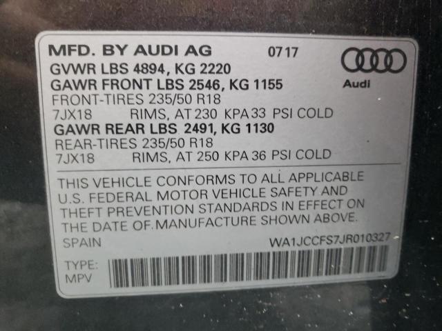 Photo 11 VIN: WA1JCCFS7JR010327 - AUDI Q3 PREMIUM 