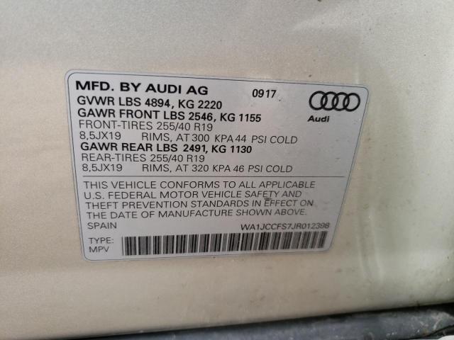 Photo 12 VIN: WA1JCCFS7JR012398 - AUDI Q3 