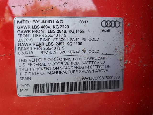 Photo 13 VIN: WA1JCCFS8JR001779 - AUDI Q3 PREMIUM 