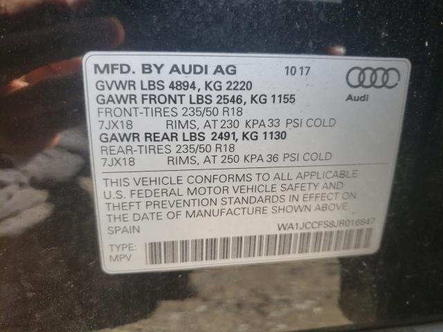 Photo 9 VIN: WA1JCCFS8JR016847 - AUDI Q3 PREMIUM 