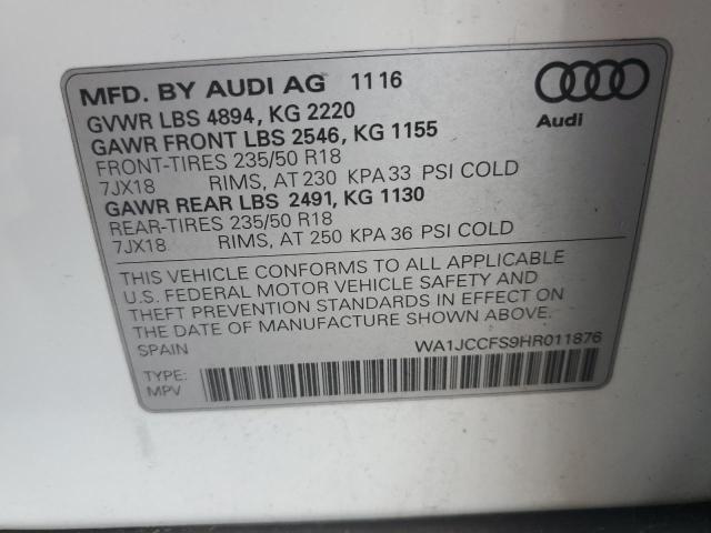 Photo 12 VIN: WA1JCCFS9HR011876 - AUDI Q3 PREMIUM 