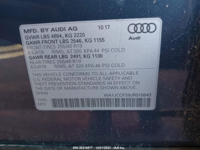 Photo 8 VIN: WA1JCCFS9JR015643 - AUDI Q3 