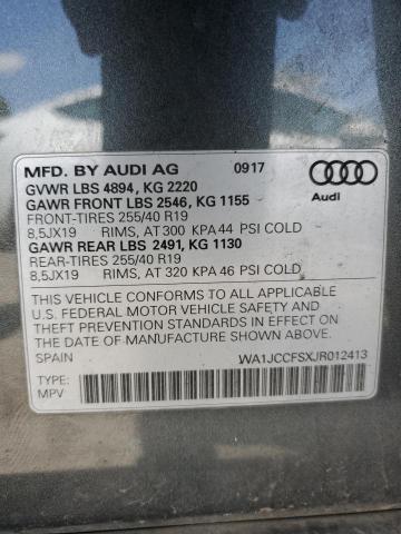 Photo 11 VIN: WA1JCCFSXJR012413 - AUDI Q3 