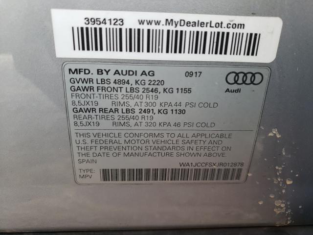 Photo 9 VIN: WA1JCCFSXJR012878 - AUDI Q3 PREMIUM 