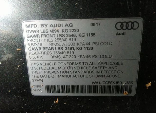 Photo 8 VIN: WA1JCCFSXJR013786 - AUDI Q3 