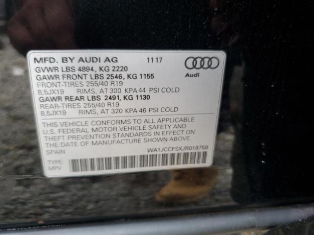 Photo 12 VIN: WA1JCCFSXJR018759 - AUDI Q3 