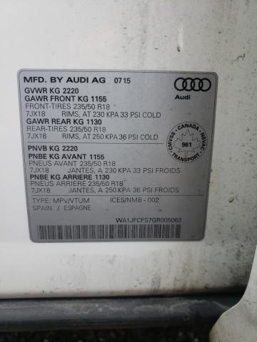 Photo 9 VIN: WA1JFCFS7GR005063 - AUDI Q3 PROGRES 