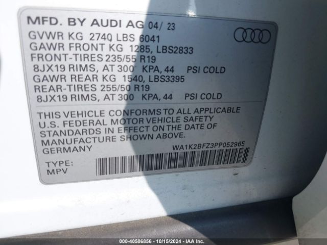 Photo 8 VIN: WA1K2BFZ3PP052965 - AUDI Q4 