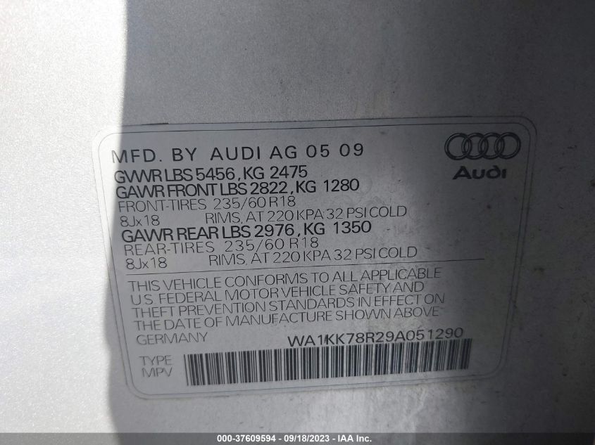 Photo 8 VIN: WA1KK78R29A051290 - AUDI Q5 