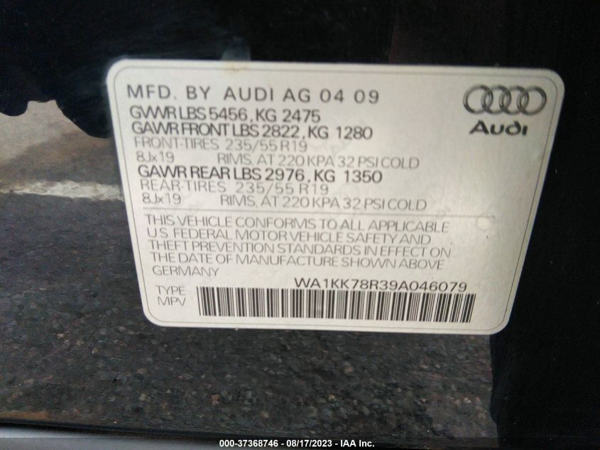 Photo 8 VIN: WA1KK78R39A046079 - AUDI Q5 