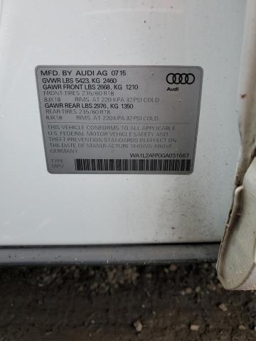 Photo 11 VIN: WA1L2AFP0GA031667 - AUDI Q5 PREMIUM 