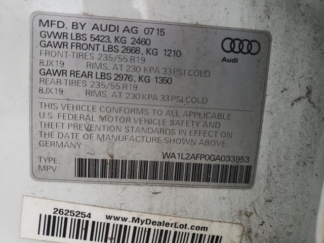 Photo 12 VIN: WA1L2AFP0GA033953 - AUDI Q5 PREMIUM 