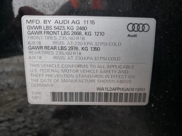 Photo 9 VIN: WA1L2AFP0GA081890 - AUDI Q5 PREMIUM 