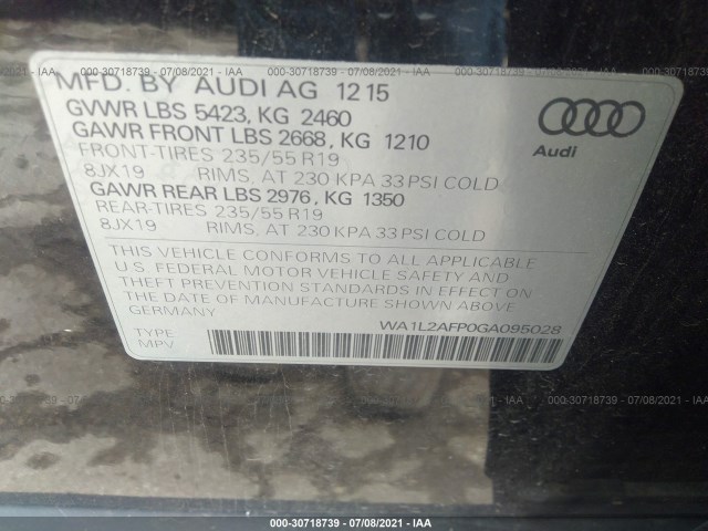 Photo 8 VIN: WA1L2AFP0GA095028 - AUDI Q5 