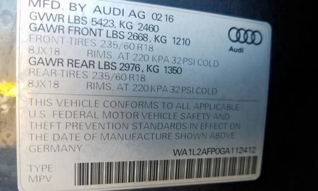 Photo 9 VIN: WA1L2AFP0GA112412 - AUDI Q5 