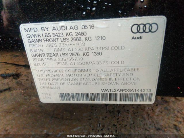 Photo 8 VIN: WA1L2AFP0GA144213 - AUDI Q5 