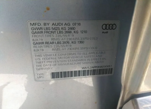 Photo 8 VIN: WA1L2AFP0HA030651 - AUDI Q5 