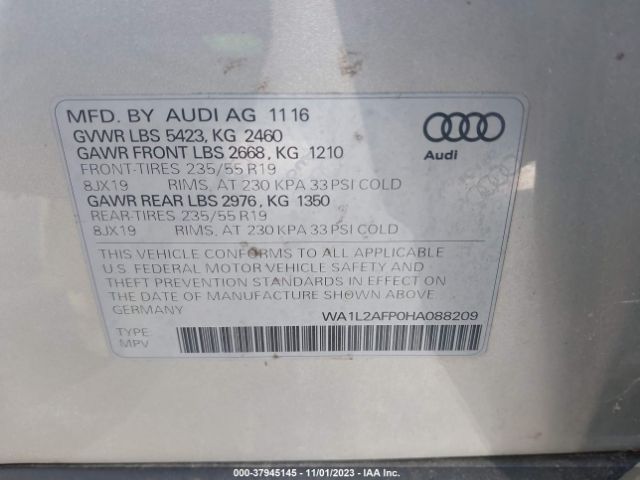 Photo 8 VIN: WA1L2AFP0HA088209 - AUDI Q5 