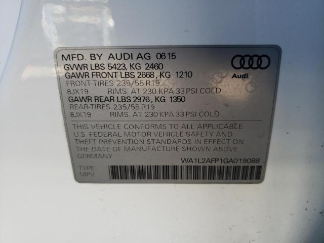 Photo 12 VIN: WA1L2AFP1GA019088 - AUDI Q5 PREMIUM 