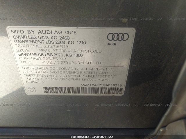 Photo 8 VIN: WA1L2AFP1GA019799 - AUDI Q5 