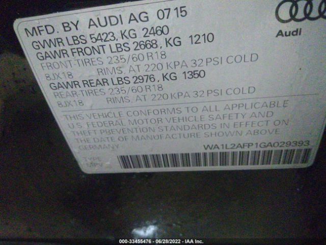 Photo 8 VIN: WA1L2AFP1GA029393 - AUDI Q5 