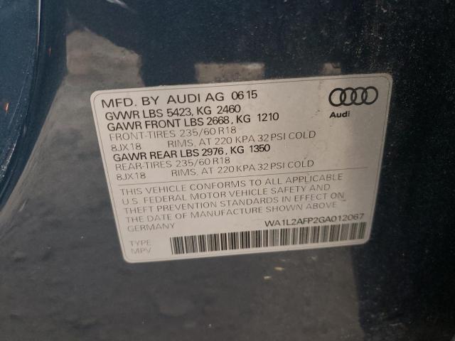 Photo 9 VIN: WA1L2AFP2GA012067 - AUDI Q5 PREMIUM 