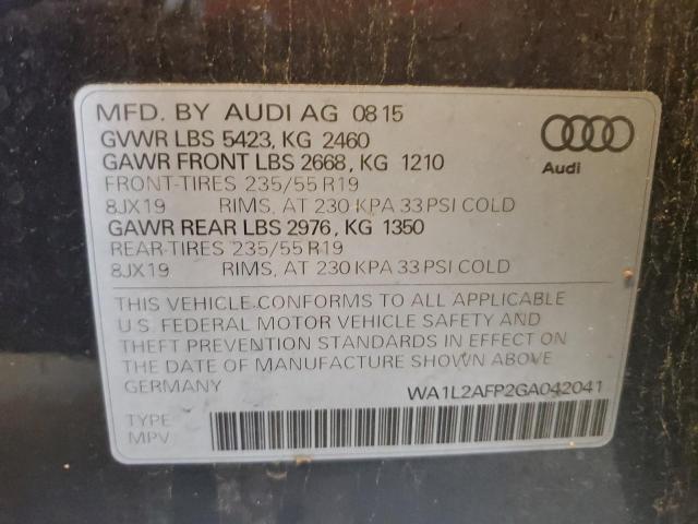 Photo 11 VIN: WA1L2AFP2GA042041 - AUDI Q5 