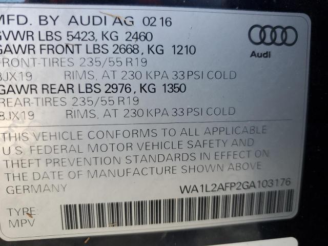 Photo 9 VIN: WA1L2AFP2GA103176 - AUDI Q5 PREMIUM 