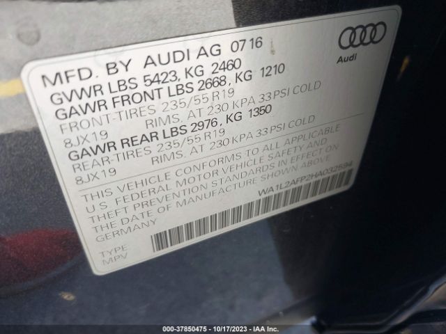 Photo 8 VIN: WA1L2AFP2HA032594 - AUDI Q5 