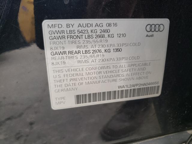 Photo 9 VIN: WA1L2AFP2HA046656 - AUDI Q5 PREMIUM 